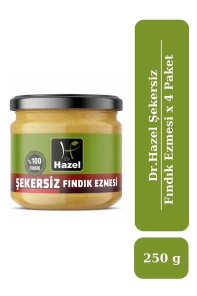 Drhazel Şekersiz Fındık Ezmesi 250 g x 4 Paket ürün görseli 1