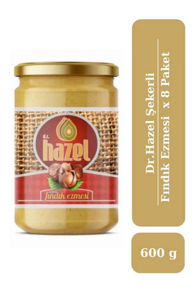 Drhazel Şekerli Fındık Ezmesi 600 g X 8 Paket ürün görseli 1