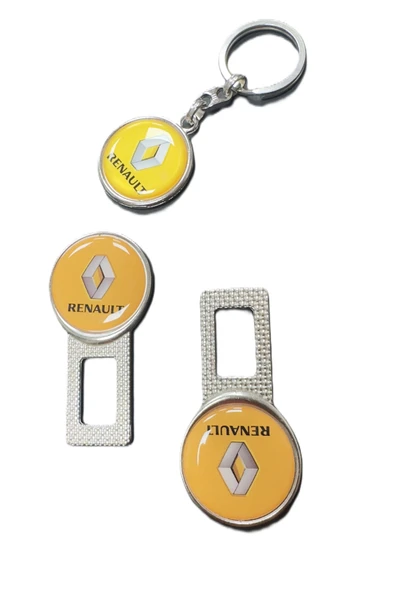 Renault Emniyet KMR Metal Toka 1 Çift Ve Anahtarlık 1 Adet ürün görseli 1