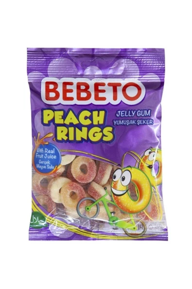 BEBETO Şeftali Halkası Şekerleme 80 gr ürün görseli 1