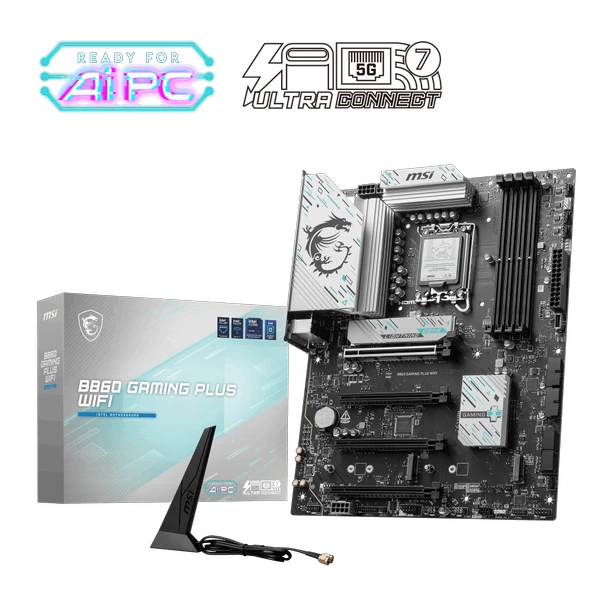 MSI MB B860 GAMING PLUS WIFI SOKET 1851 DDR5 8600MHZ(OC) 3xM.2 1x TB4 HDMI DISPLAY 5G LAN WIFI 7 ATX ürün görseli 1