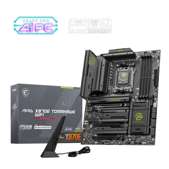 MSI MAG X870E TOMAHAWK WIFI AM5 DDR5 8400MHZ(OC) USB4 4x M.2 HDMI 2X DP 5G LAN WIFI 7 RGB ATX ürün görseli 1
