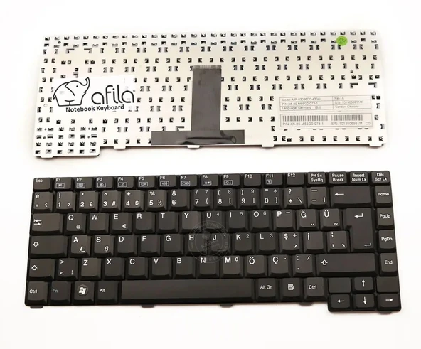 Casper M54, M54N, M540, M540V Notebook Klavyesi - Siyah - TR ürün görseli 1