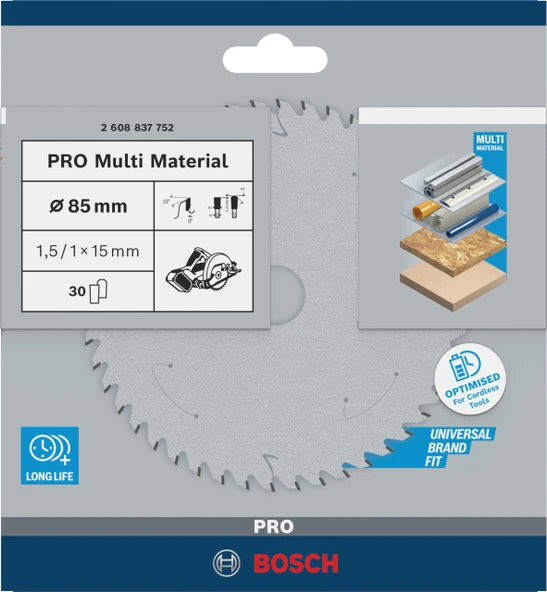 PRO Multi Material Daire Testere Bıçağı 85mm 30diş - Resim 2