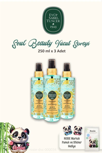 Eyüp Sabri Tuncer Soul Beauty Vücut Spreyi 250 ml ve %100 Pamuk ROSIE 60'lı ürün görseli 1