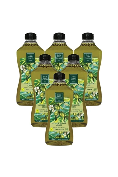 Eyüp Sabri Tuncer Doğal Zeytinyağlı Sıvı Sabun Ayvalık Zeytin Çiçeği 1500 ML Pet Şişe x 6 ürün görseli 1
