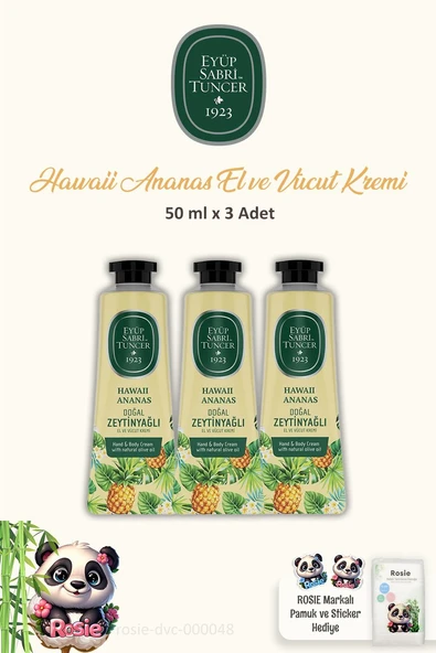 Eyüp Sabri Tuncer El ve Vücut Kremi Havaii Ananas 50 ml rosie-dvc-000048-36119 ürün görseli 1