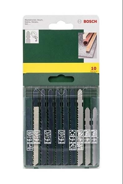 Bosch Ahşap ve Metal Dekupaj Testere Bıçağı 10 Lu Set ürün görseli 1