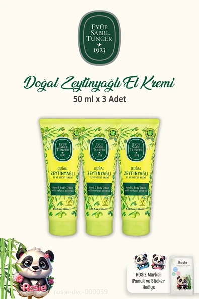 Eyüp Sabri Tuncer Doğal Zeytinyağlı El Ve Vücut Kremi 50 ML rosie-dvc-000059-36142 ürün görseli 1