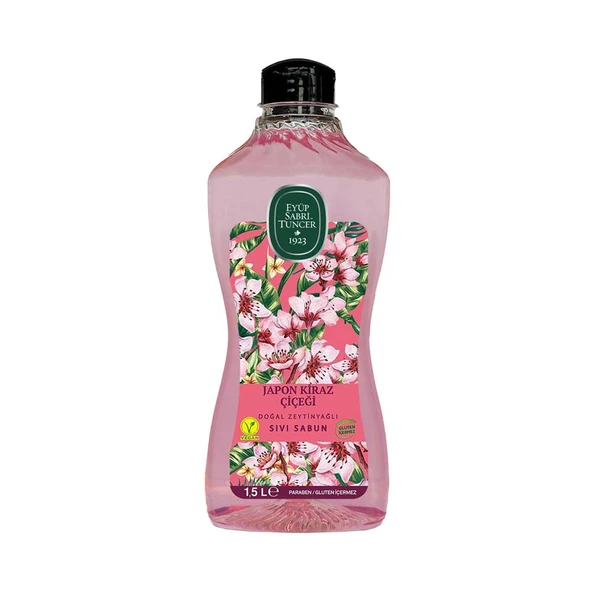 Eyüp Sabri Tuncer Doğal Zeytinyağlı Sıvı Sabun Japon Kiraz Çiçeği 1500 ML ürün görseli 1