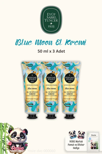 Eyüp Sabri Tuncer Perfume Blue Moon El ve Vücut Kremi 50 ML 3 Adet ve ROSIE ürün görseli 1
