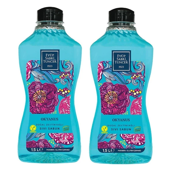 Eyüp Sabri Tuncer Doğal Zeytinyağlı Sıvı Sabun Okyanus 1500 ML x 2 ürün görseli 1