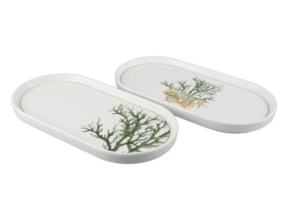 Mikasa Moor Marinet 2li Oval Servis Tabağı Seti 32x16cm P123.813088 ürün görseli 1
