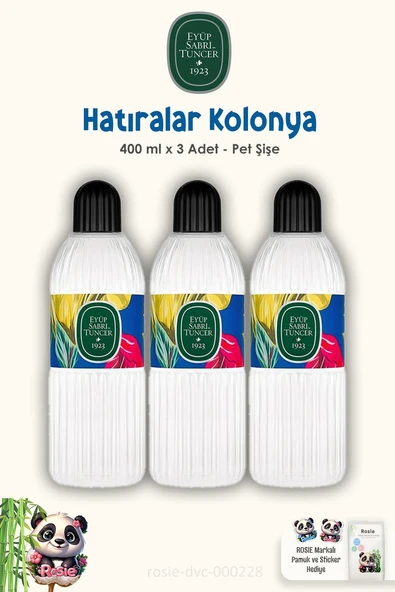 Eyüp Sabri Tuncer Hatıralar Kolonyası Pet Şişe 400 ML rosie-dvc-000228-36574 ürün görseli 1