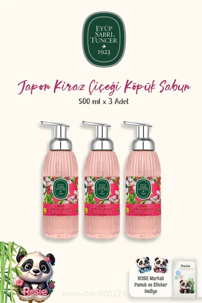 Eyüp Sabri Tuncer Zeytinyağlı Japon Kiraz Çiçeği Köpük Sabun 500 ml ve ROSIE ürün görseli 1