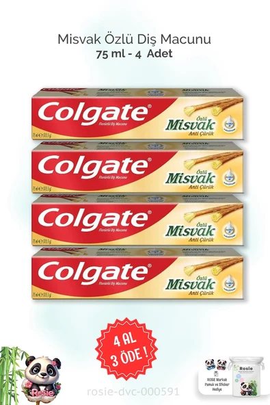 4 AL 3 ÖDE Colgate Misvak Özlü Diş Macunu 75 ml ve ROSIE ürün görseli 1