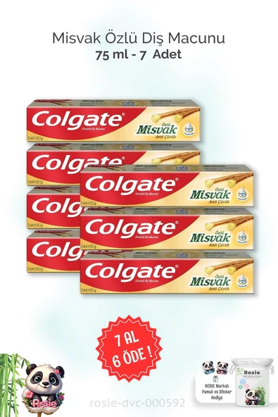 7 AL 6 ÖDE Colgate Misvak Özlü Diş Macunu 75 ml ve ROSIE ürün görseli 1