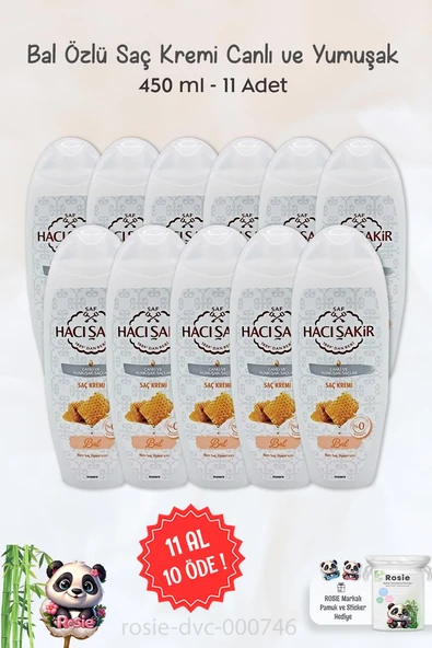 11 AL 10 ÖDE Hacı Şakir Bal Saç Kremi Canlı Ve Yumuşak Saçlar 450 ml ve ROSIE ürün görseli 1
