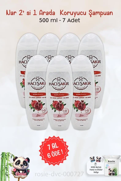7 AL 6 ÖDE Hacı Şakir Nar 2si 1 Arada Şampuan Koruyucu 500 ml ve ROSIE ürün görseli 1