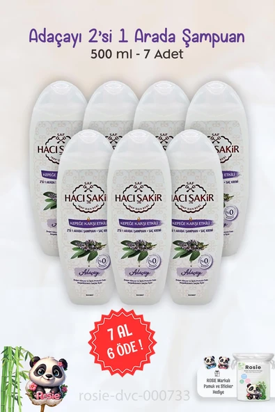 7 AL 6 ÖDE Hacı Şakir Adaçayı 2si 1 Arada Şampuan Kepeğe Karşı 500 ml ve ROSIE ürün görseli 1