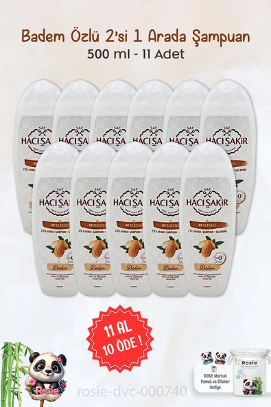 11 AL 10 ÖDE Hacı Şakir Badem 2si 1 Arada Şampuan Besleyici 500 ml ve ROSIE ürün görseli 1