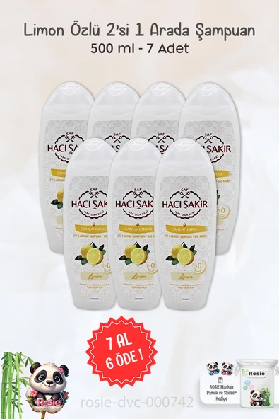 7 AL 6 ÖDE Hacı Şakir Limon 2si 1 Arada Şampuan Canlandırıcı 500 ml ve ROSIE ürün görseli 1