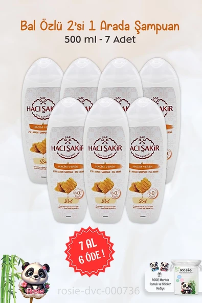 7 AL 6 ÖDE Hacı Şakir Bal 2si 1 Arada Şampuan Hacim Veren 500 ml ve ROSIE ürün görseli 1