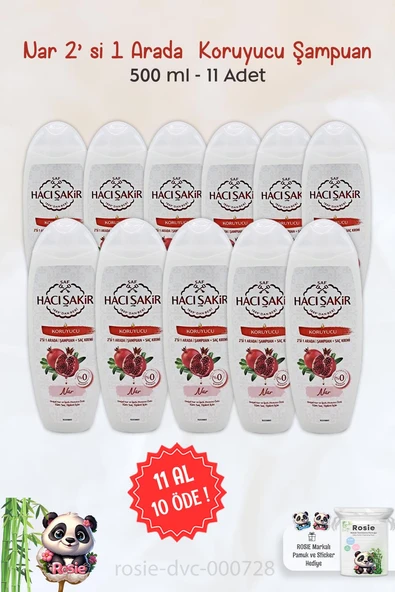 11 AL 10 ÖDE Hacı Şakir Nar 2si 1 Arada Şampuan Koruyucu 500 ml ve ROSIE ürün görseli 1