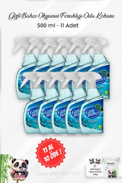 11 AL 10 ÖDE Eyüp Sabri Tuncer Gizli Bahçe Oda Kokusu Okyanus Ferahlığı 500 ml ve ROSIE ürün görseli 1