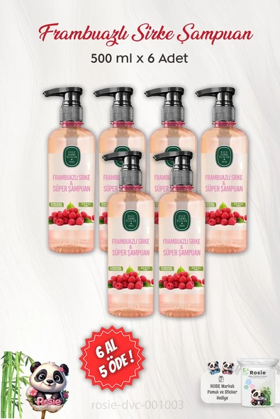 6 AL 5 ÖDE Eyüp Sabri Tuncer Frambuazlı Sirke & Süper Şampuan 500 ml ve ROSIE ürün görseli 1