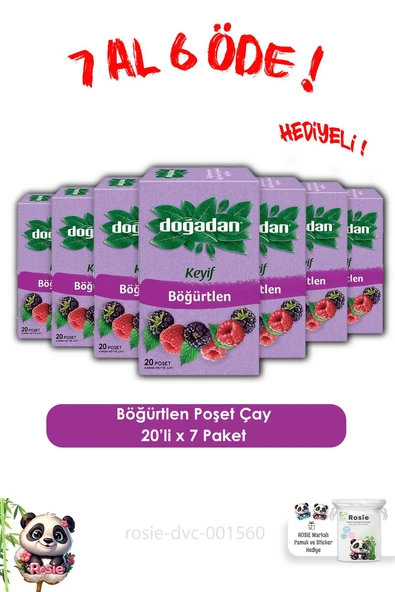 Doğadan 7 AL 6 ÖDE Böğürtlenli Karışık Meyve Çayı ve ROSIE ürün görseli 1