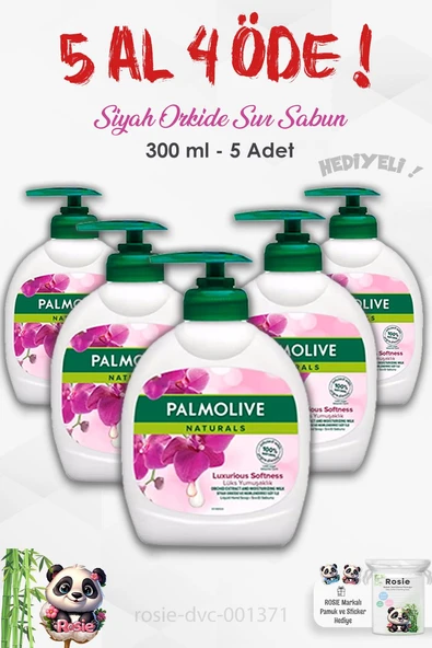 Palmolive 5 AL 4 ÖDE Naturals Siyah Orkide Lüks Yumuşaklık Sıvı Sabun 300 ml ve ROSIE ürün görseli 1