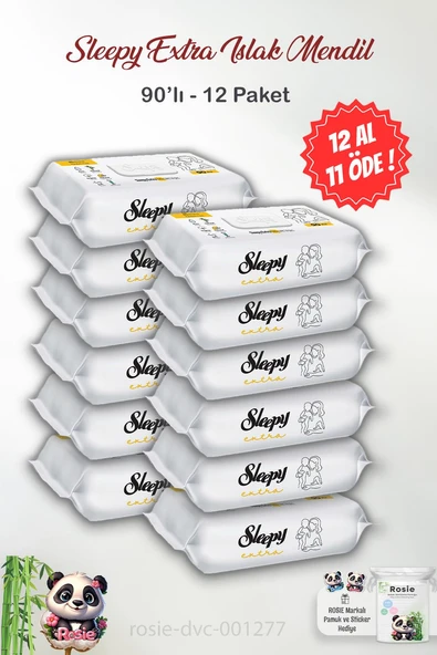 12 AL 11 ÖDE Sleepy Extra Islak Bebek Havlusu 90'lı ve ROSIE ürün görseli 1