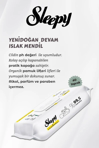 Sleepy Sensitive Islak Mendil Seti 4'lü ve ROSIE - Resim 4