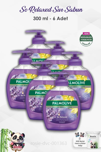6'lı Set Palmolive Aroma Sensations So Relaxed Sıvı Sabun 300 ml ve ROSIE ürün görseli 1