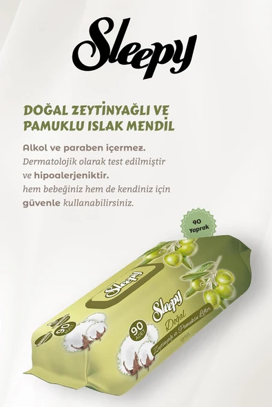 Sleepy Sensitive Islak Mendil Seti 4'lü ve ROSIE - Resim 3
