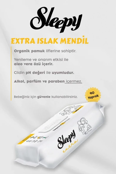 Sleepy Sensitive Islak Mendil Seti 4'lü ve ROSIE - Resim 5