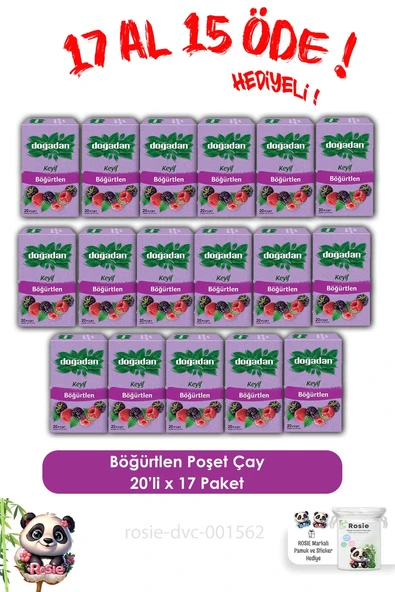 Doğadan 17 AL 15 ÖDE Böğürtlenli Karışık Meyve Çayı ve ROSIE ürün görseli 1