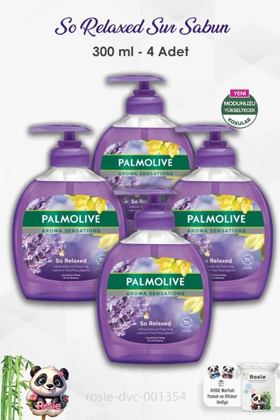 4'lü Set Palmolive Aroma Sensations So Relaxed Sıvı Sabun 300 ml ve ROSIE ürün görseli 1