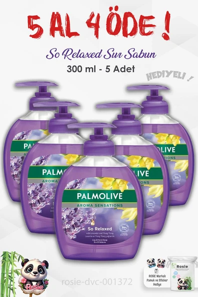 Palmolive  5 AL 4 ÖDE  Aroma Sensations So Relaxed Sıvı Sabun 300 ml ve ROSIE ürün görseli 1