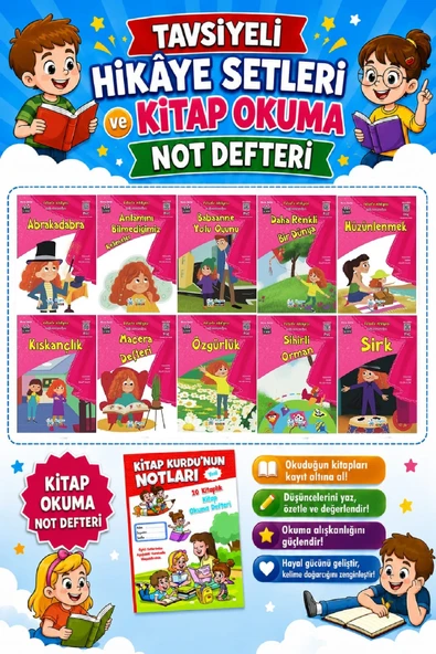 2 ve 3.Sınıflar İçin Felsefe Atölyesi (10 Kitap)+Kitap Okuma Not Defteri ürün görseli 1