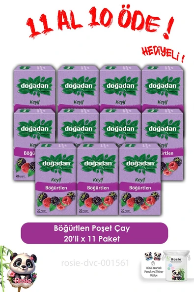 Doğadan 11 AL 10 ÖDE Böğürtlenli Karışık Meyve Çayı ve ROSIE ürün görseli 1