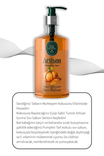 Eyüp Sabri Tuncer Artisan Doğal Zeytinyağlı Sıvı Sabun Pumpkin Tart 600 ml X3 ürün görseli 1