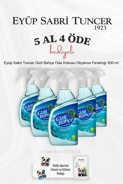 Eyüp Sabri Tuncer Gizli Bahçe Oda Kokusu Okyanus Ferahlığı 500 ml 5 Al 4 Öde ve Rosie Pamuk ürün görseli 1