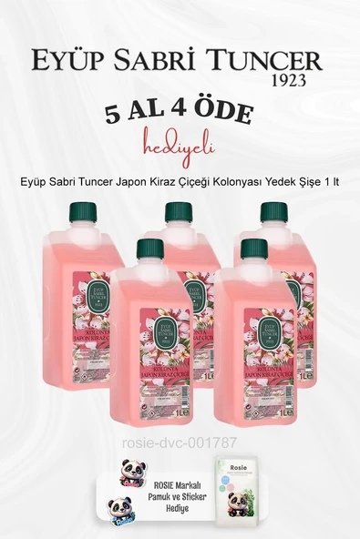 Eyüp Sabri Tuncer Japon Kiraz Çiçeği Kolonyası Yedek Şişe 1 lt 5 Al 4 Öde ve Rosie Pamuk ürün görseli 1