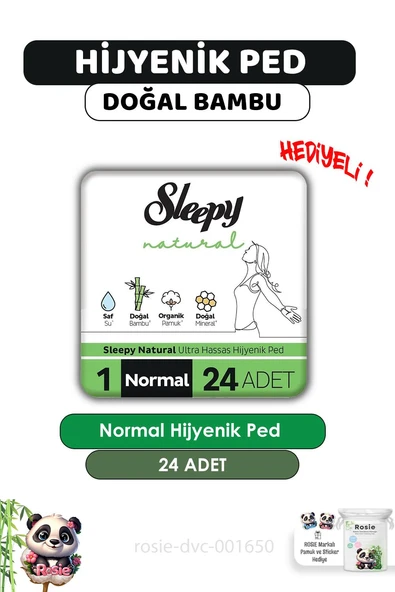 Sleepy Natural Süper Eco Normal Hijyenik Ped 24 Adet (boy 1) ve ROSIE ürün görseli 1