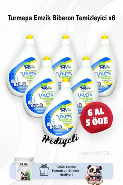 Turmepa 6 Al 5 Öde 500 ML Biberon Temizleyici ve Rosie Pamuk ürün görseli 1
