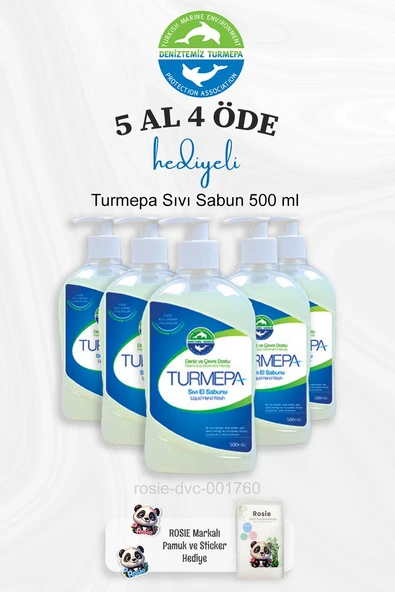 Turmepa Sıvı Sabun 500 ml 5 Al 4 Öde ve Rosie Pamuk ürün görseli 1