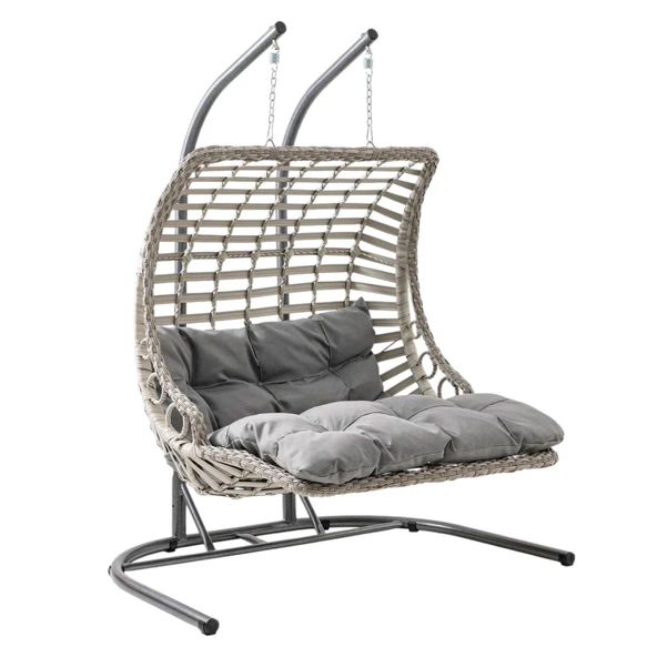 Capri Swing Bodrum Double Çiftli Rattan Bahçe Salıncağı | Rehome ürün görseli 1