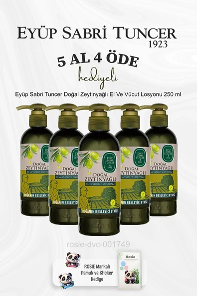 Eyüp Sabri Tuncer Doğal Zeytinyağlı El Ve Vücut Losyonu 250 ml 5 Al 4 Öde ve Rosie Pamuk ürün görseli 1